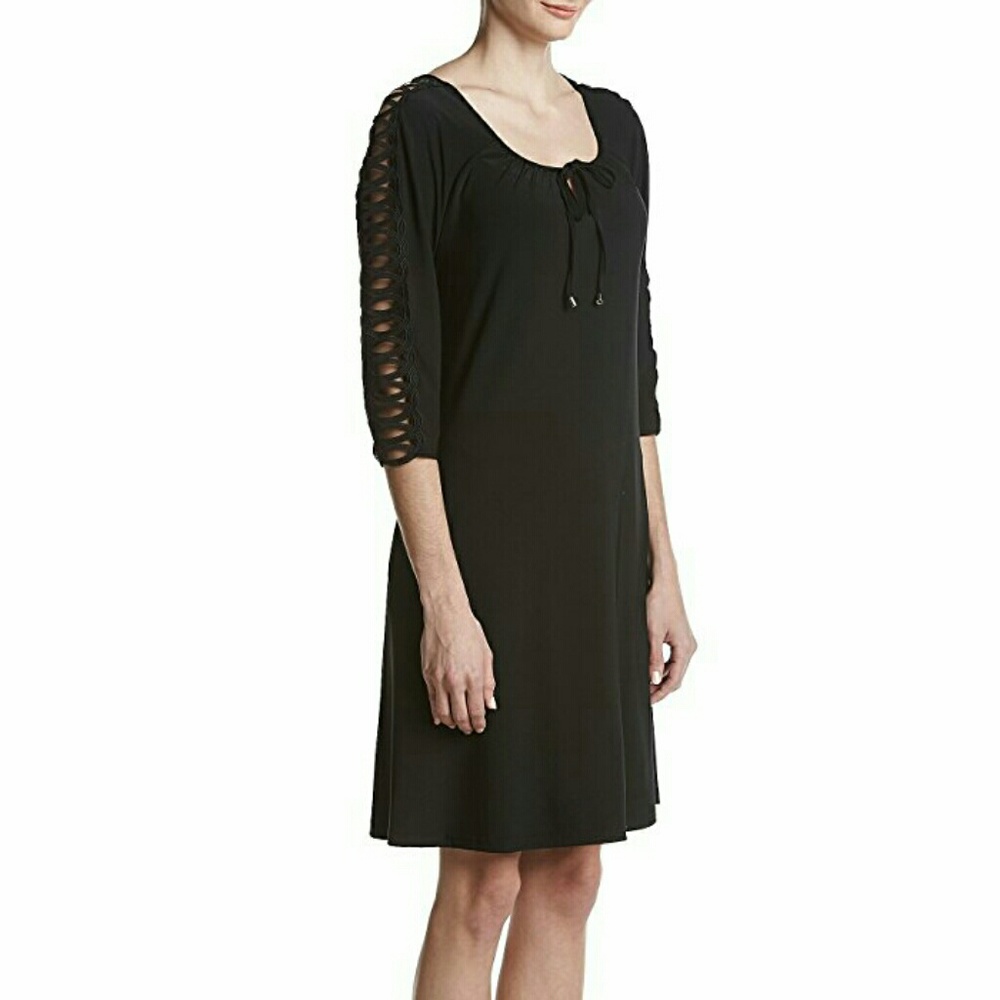 Nina Leonard black cutout dress, size S